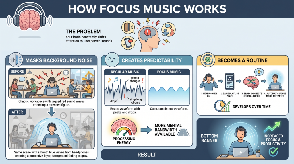 How does focus music work?