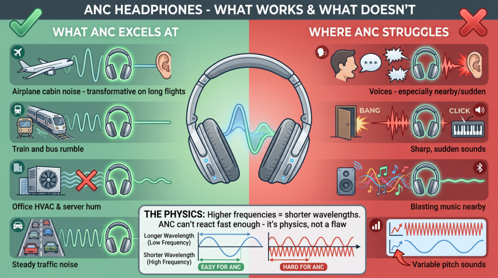 do noise-cancelling headphones actually work? We discuss ANC Headphones, what works & what doesn't 