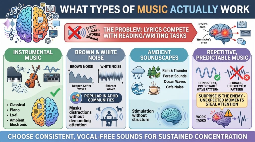 What types of music actually work for ADHD
