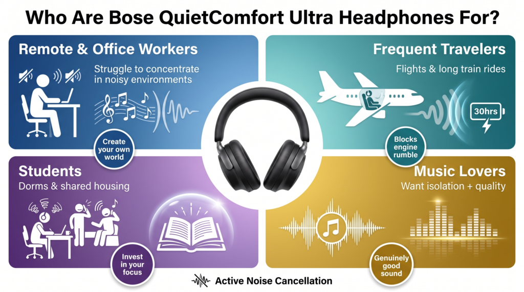 Who are Bose QuietComfort Ultra headphones for?