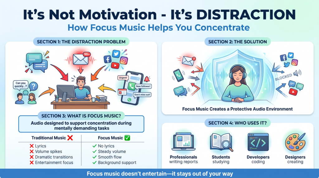 How focus music helps you concentrate 