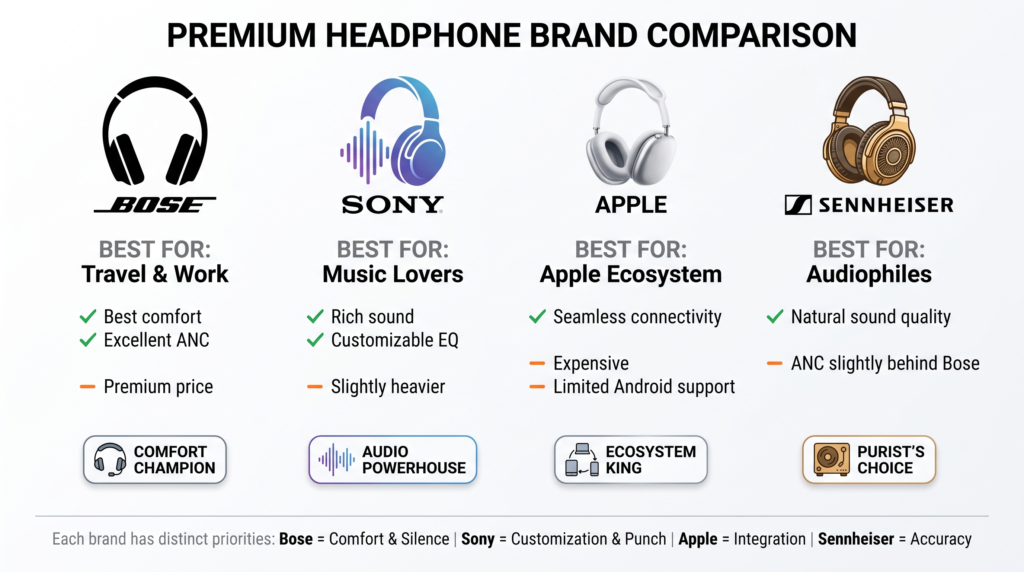 premium headphone bose comparison