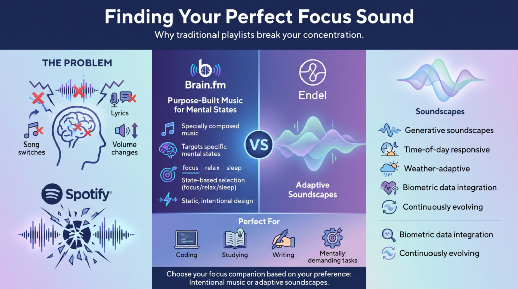 Find your perfect focus sound or focus music