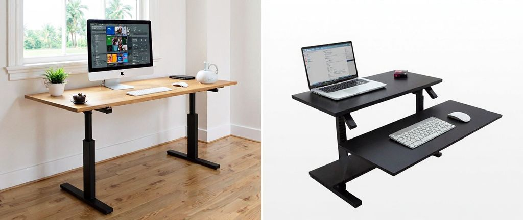 standing desk vs. desk converter 